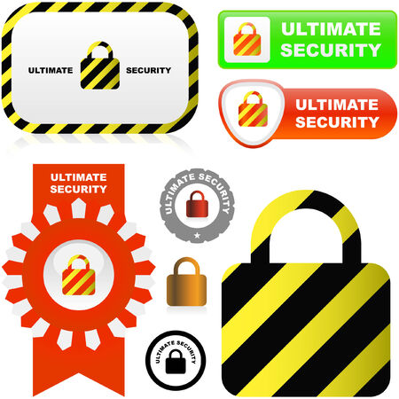 Lock icon. Vector set for web.  のイラスト素材