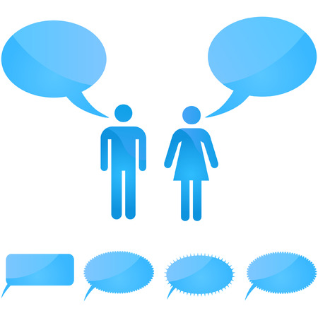 Vector speech bubble. Vector set.   のイラスト素材