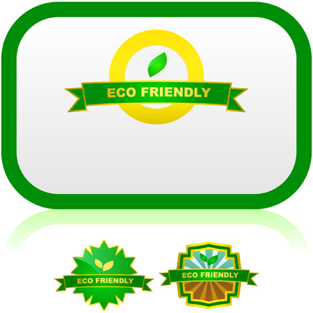 Set of natural labels.  のイラスト素材