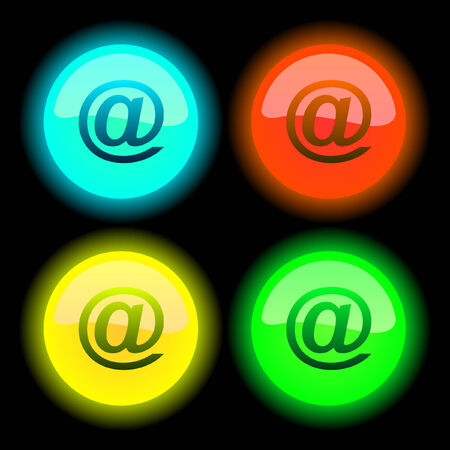 E-mail icon set for web.  のイラスト素材