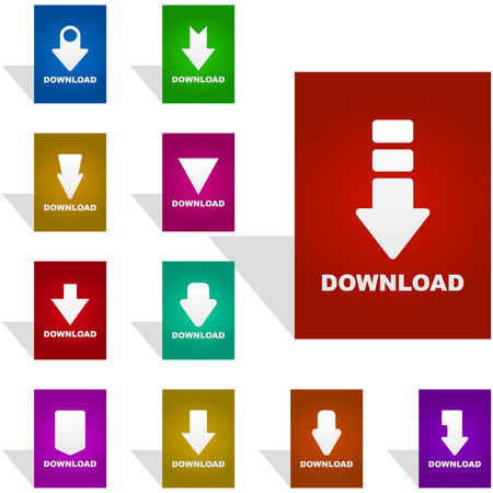 Download buttons. Vector set for web.  のイラスト素材
