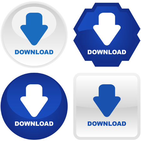Download buttons. Vector set.  のイラスト素材