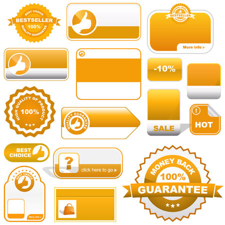 Vector great collection of sale signs   のイラスト素材