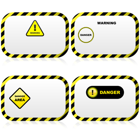 Warning vector banner. Vector template.   のイラスト素材