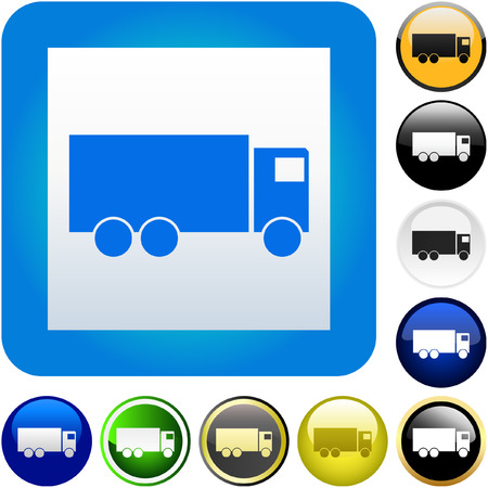 Truck buttons. Vector set. のイラスト素材