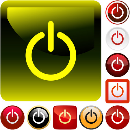 Vector power buttons for web  のイラスト素材