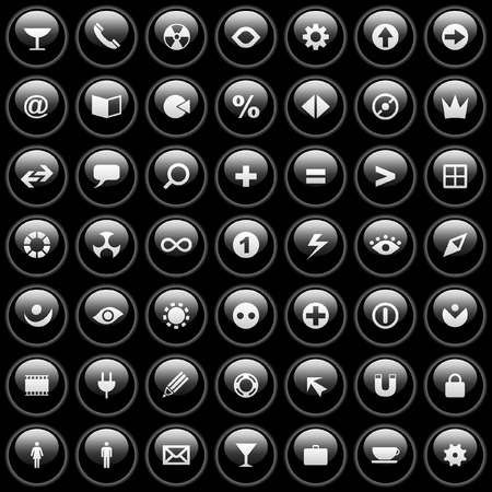Vector collection of web buttons  のイラスト素材