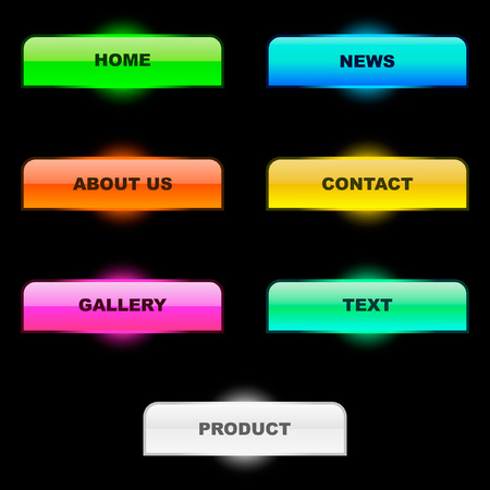 Web buttons for design. Vector set.   のイラスト素材