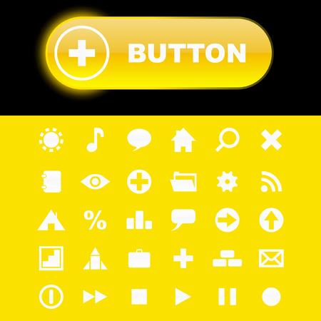 Vector collection of web buttons  のイラスト素材