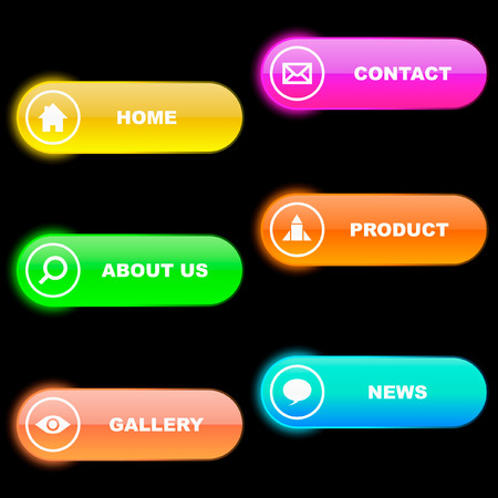 Web buttons for design.のイラスト素材