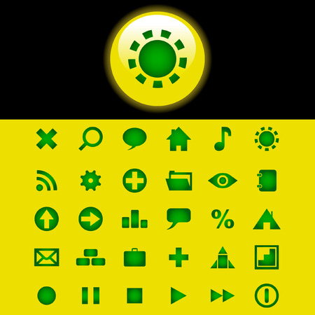 Vector collection of web buttons  のイラスト素材