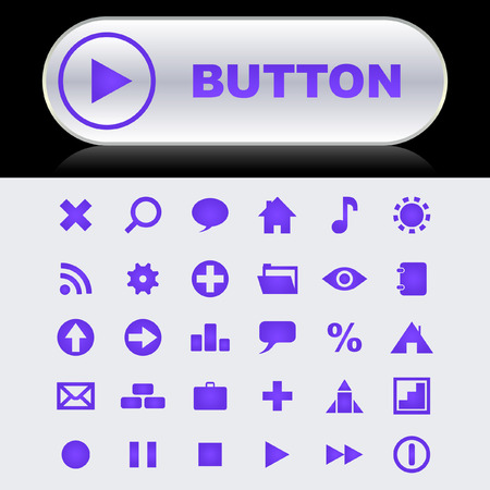Vector collection of web elements  のイラスト素材