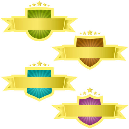 Vector set of heraldic symbols   のイラスト素材