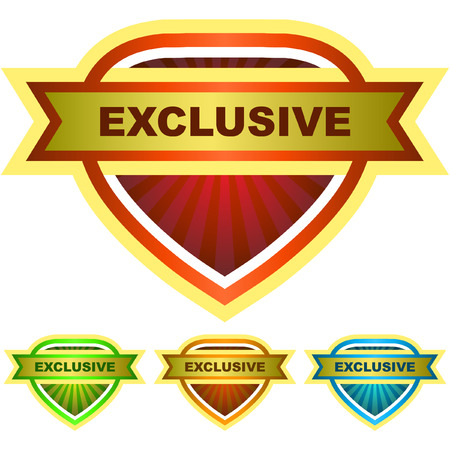 Exclusive vector emblem. Vector set.のイラスト素材