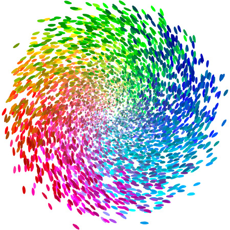 Rainbow swirl background のイラスト素材