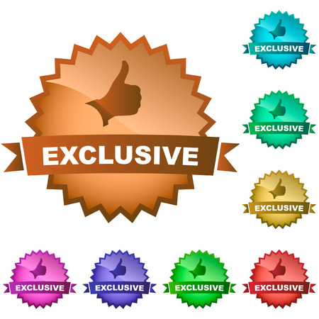 Exclusive emblem. Vector set.のイラスト素材