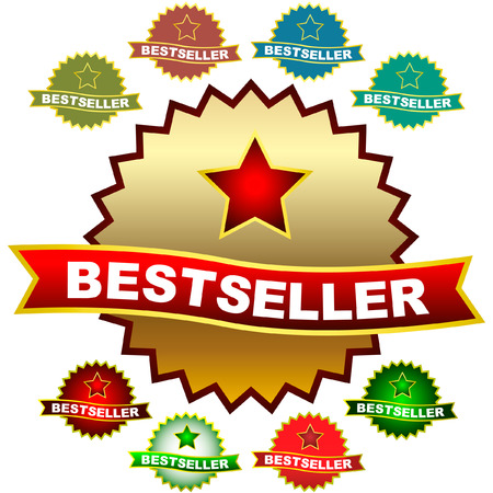 Vector bestseller emblem.  のイラスト素材