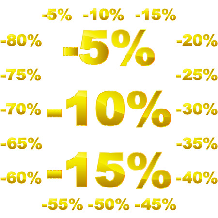 Discount templates. Gold collection.のイラスト素材
