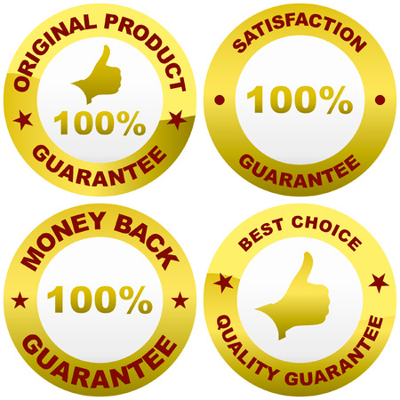 Gold guarantee label.  のイラスト素材