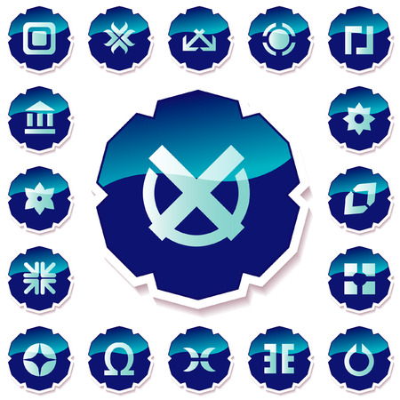 Graphic elements set. Vector buttons.のイラスト素材