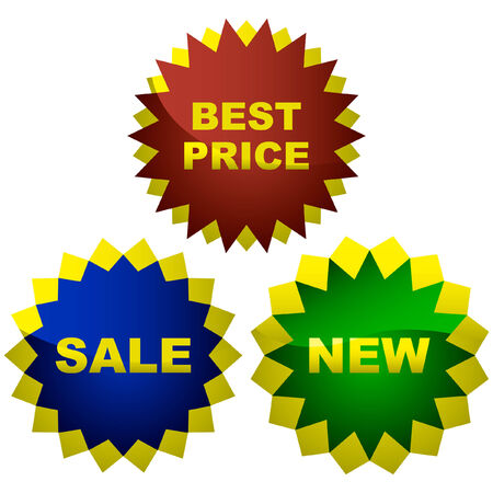 Vector collection of sale labels   のイラスト素材