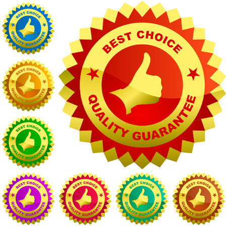 Gold guarantee label. Vector set.のイラスト素材