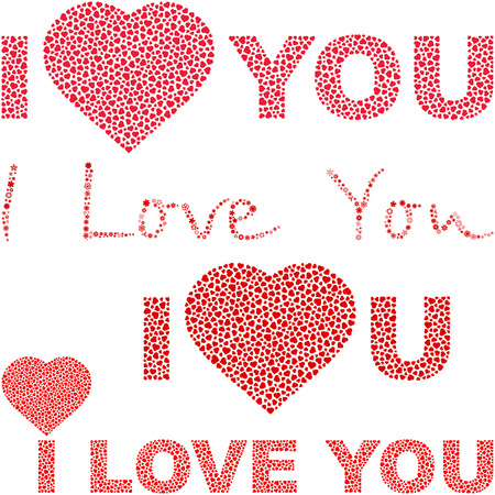 I love you. Love message.   のイラスト素材