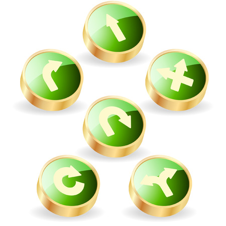 Set of arrows. Vector buttons.のイラスト素材