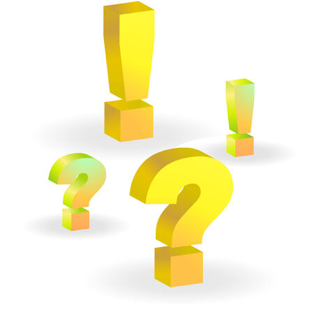 Exclamation and question vector elements. のイラスト素材