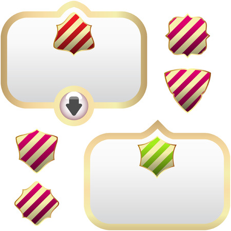 Vector set of heraldic symbols   のイラスト素材