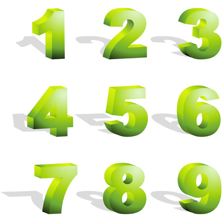 Number icons. Vector set.   のイラスト素材