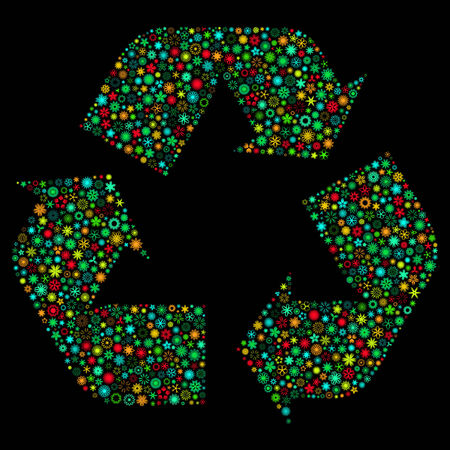 Floral recycle symbol.のイラスト素材
