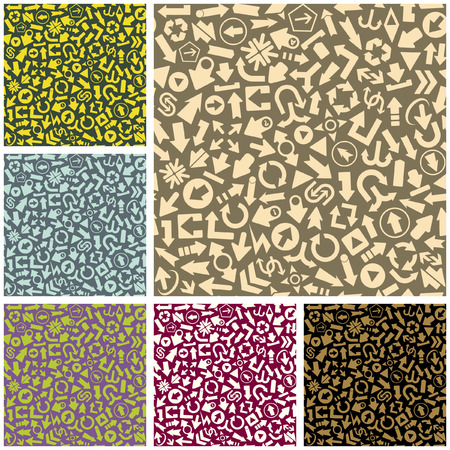 Seamless background with arrows.  のイラスト素材