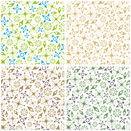 Seamless background with compass.   のイラスト素材
