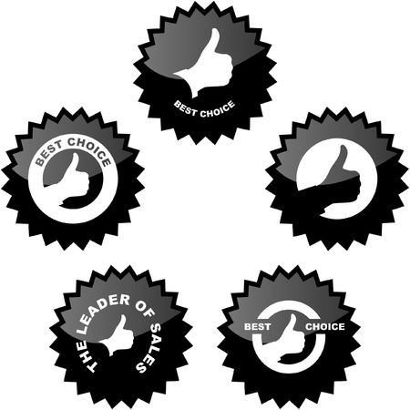 Vector collection of sale labels   のイラスト素材