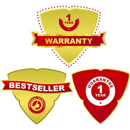 Bestseller and warranty emblem.  のイラスト素材