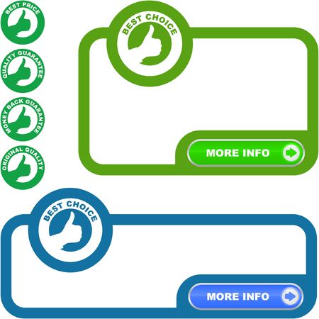 Set of best choice bannerのイラスト素材