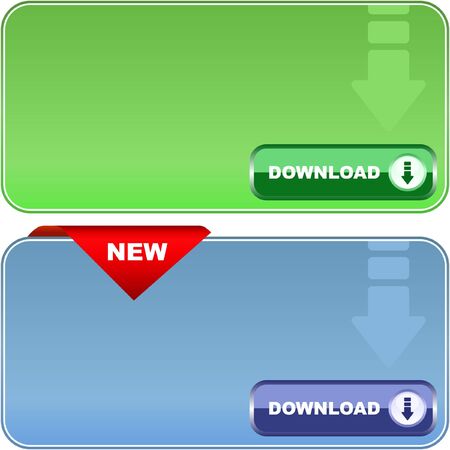 Download banners. Vector set for web.  のイラスト素材