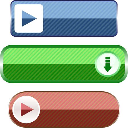 Vector collection of web buttonsのイラスト素材