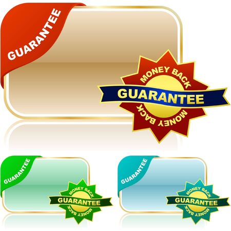  guarantee banners. のイラスト素材