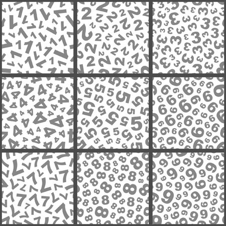 Seamless pattern with numbers   のイラスト素材