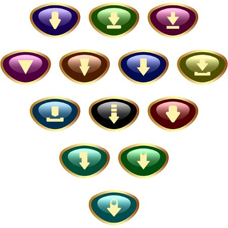 Download buttons. のイラスト素材