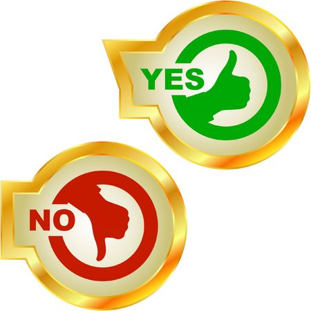 Yes and No icon.のイラスト素材