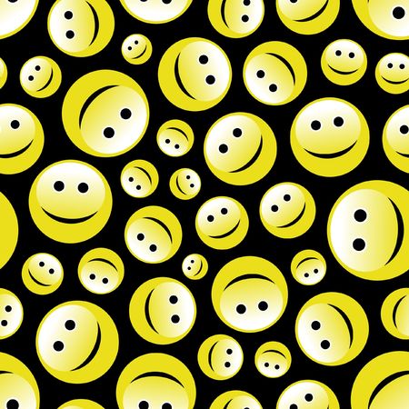 Seamless pattern with smile face. のイラスト素材