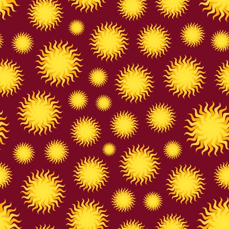 Seamless pattern with sun.   