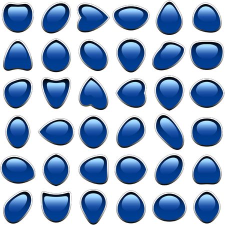 collection of glossy buttons のイラスト素材