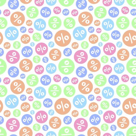 Seamless background with percent symbol.  のイラスト素材