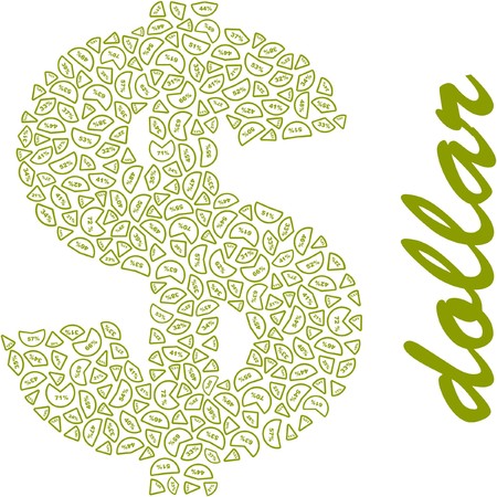 Dollar sign. illustration.のイラスト素材