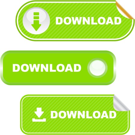 Download buttons. Vector set for web.  のイラスト素材