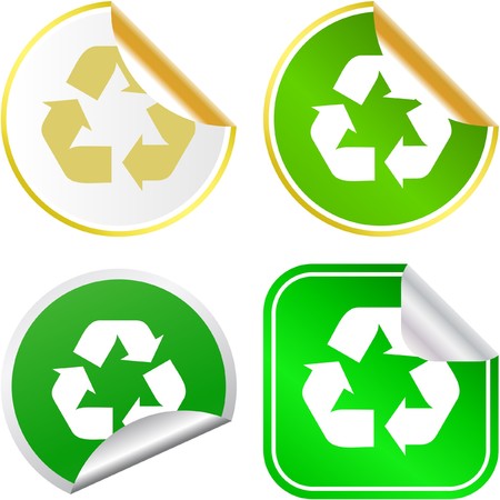 Recycle symbol buttonのイラスト素材